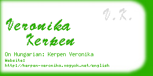 veronika kerpen business card